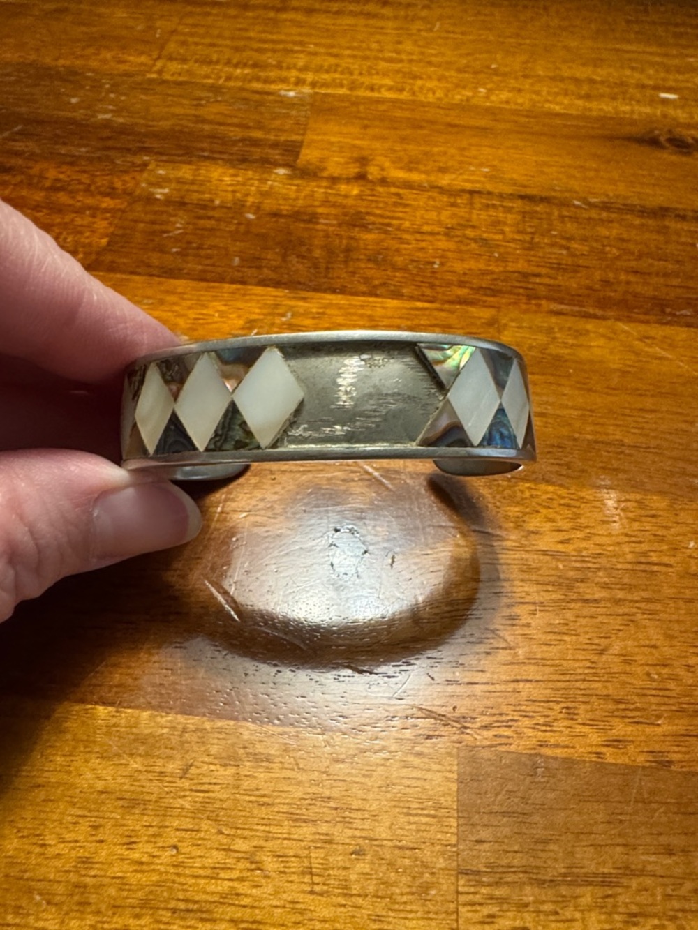 ☀️SALE!!☀️ Sterling Abalone and Mother of Pearl Bangle